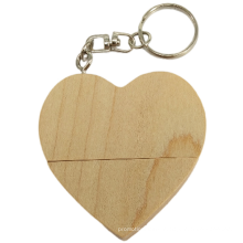 Promotional Gifts Wood USB Stick Wooden Heart Shape USB Flash Drive 8GB Bamboo USB Memory Sticks
